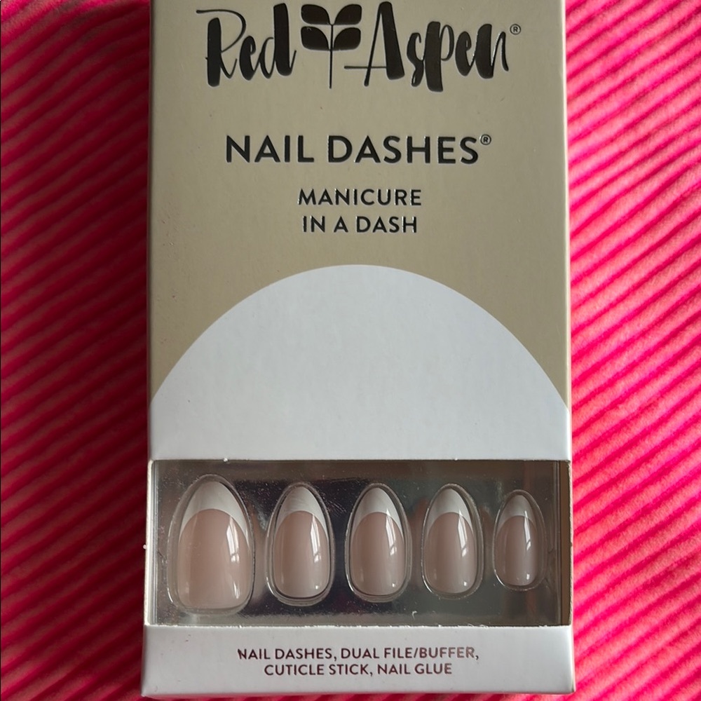 Red Aspen Nail Dashes- classic french Tammy